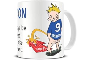 SHAW T-SHIRTS Wee On The Rival's Shirt | Football Fan Rivalry Mugs | Great Funny Gift for a Football Supporter Present Coffee Tea Mug Cup (Everton V Liverpool) WE11