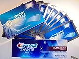 Bright White Teeth WHITENING Strips + Crest 3D WHITENING Toothpaste