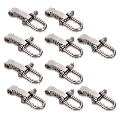 REFURBISHHOUSE 10pcs Boucle Attache Reglable Alliage Zinc 5mm pour Bracelet de Survie Paracorde