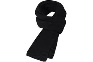 NyxSeat Bufanda De Punto Negra, Cálida De Invierno, De Moda Para Hombres Y Mujeres, Accesorio Cálido De Invierno