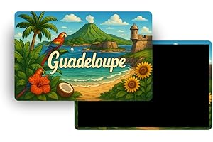 FITYO Magnets Régions & Départements Souvenirs Touristiques France – Carte Postale Aimantée Ultra Colorée 130 Modèles - Souvenirs aimantés de Voyage à Collectionner (971 – Guadeloupe)