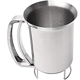 Ziyero Edelstahl Pfannkuchenteigspender Handheld Pancake Batter Dispenser Trichter Teig Backen Werkzeug Geeignet für Moderne 