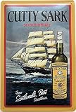  Deko7 - Cartel de Chapa (30 x 20 cm), diseño con Texto Cutty Sark