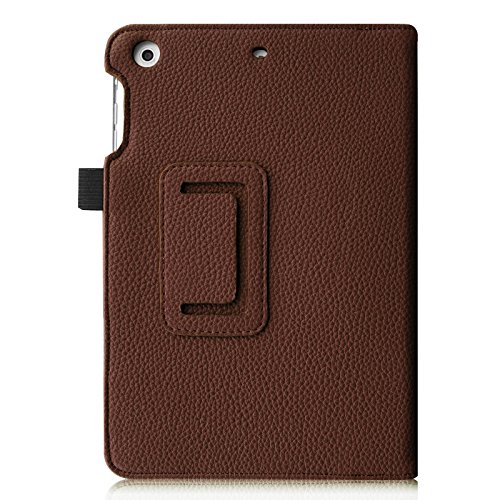 Fintie Apple iPad mini 1 / 2 / 3 Hülle – Slim Fit Foilo Kunstleder Schutzhülle Tasche Etui Case Smart Cover mit Auto Schlaf / Wach, Standfunktion für iPad mini 3 / 2 / 1 , Braun - 9