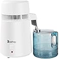 4L Countertop Water Distiller w/Container, 750W Stainless Steel Distilled Water Machine Maker Purifier Filter, Distilling Pure Water Maker for Home, Overheat Protection, UK Plug