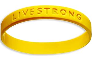 Not Forgotten Official Livestrong Yellow Cancer Support Wristband Bracelet Rubber Various Sizes