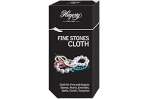 ‎HAGERTY Hagerty Feine Steine Tuch Schmuck Putztuch 36 x 30 cm I Imprägniertes Baumwoll Schmucktuch I Effizientes Schmuckpoliertuch für Schmuck mit Smaragden Perlen Opale Korallen Türkis