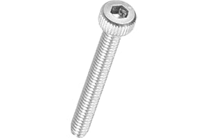 Kozelo 100pz Viti a Testa Cilindrica Esagonale - [M2-0.4 x 16mm] Acciaio Inossidabile 304 Filettatura Integrale Allen Drive per Motore Elettrico Ventola Stampa 3D Sostituzione, Argento