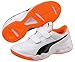 Produktbild Puma Tenaz V JR Handballschuhe mit Klettverschluss Kinder weiß-Orange-Schwarz White Black-Shocking Orange, 34 (UK 1.5)
