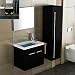 Produktbild Badmöbel Set mit Waschbecken aus Mineralguss, Unterschrank und Spiegel mit Soft Close-Funktion 50 cm Breite
