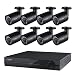 Produktbild AUKEY Watch Tower Überwachungssystem, 8 wetterfeste Sicherheitskameras/ Überwachungskameras mit 720p, 82 m Nachtsicht und 2 TB HD XVR (VT-SC2)