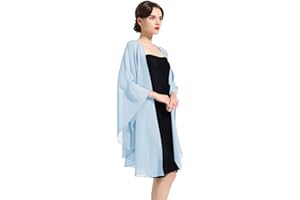 BEAUTELICATE Sciarpa Coprispalle Donna Scialle Chiffon Cerimonia Elegante Stola Estivo per Sposa Matrimonio Festival