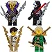 Produktbild Ninjago Lego 4er Figurenset Ultimate 18 - Lloyd Jay Chen Nindroid mit 9 GALAXYARMS Waffen Schwerter