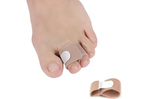 Hammer Toe Straightener, Hammer Toe Splints, Toe Cushioned Bandages for Correcting Hammer Toes, Broken Toes, Crooked Toes & Overlapping Toes - PEDIMEND (1PCS, Beige)
