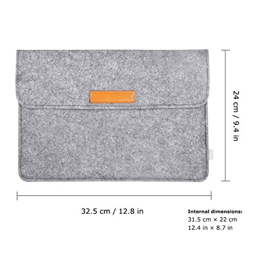 Inateck Tasche Microsoft Surface Pro 3/4 Tablet Hülle Ultrabook Laptoptasche, kompatibel mit iPad Pro 12,9″ und das neue 13“ MacBook Pro Late 2016, Grau - 2