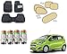Auto Pearl Premium Quality Car Accessories Combo of Car Floor Foot Mats 4D Black. & Car Tyre Air Alert Valve Cap Set of 4 Pcs. & Premium Quality Car Auto Window Side Chipkoo Sunshade Curtains Beige Set of 5 Pcs. For Chevrolet Beat Type-2 RS.2080.00