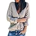 Produktbild Damen Oberteile,Mosstars Frauen V-Ausschnitt Langarm Mantel Strickpullover Lose Pullover Jumper Tops Herbst Langarmshirts Sweatshirt