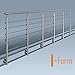 Produktbild Edelstahl Reling-Geländer. I-Form (ohne Ecke). Bausatz DIY. seitliche Montage 3 m