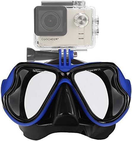 IXROAD Scuba Diving Snorkeling Mask with GoPro Mount for Action Camera (Blue)