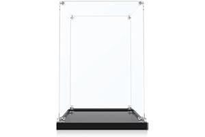 icuanuty 71426 Vitrine en acrylique pour blocs de construction Lego Super Mario Plante Piranha 21347/70613/75156/75308/75335/75980/75308/21349/75379, dimensions : 25 x 25 x 36 cm (boîtier d'affichage