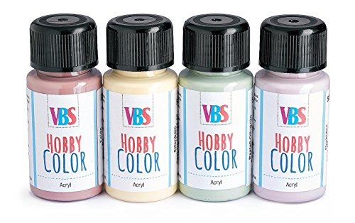 VBS Hobby Color Farbset „Satin“ 4 x 50 ml Acrylfarbe Bastelfarbe Farben Satin - 2