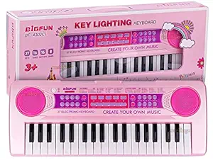 HOMME STORE 37 Keys Charging Multi Functional Electronic Kids Piano Music Educational Piano Keyboard Toys Musical Instrument with Microphone Size-16.9