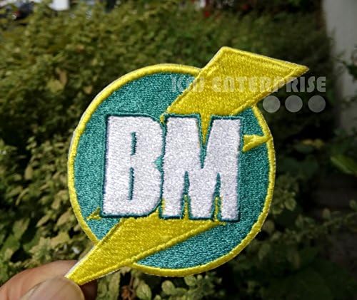 You me and Dupree Movie Best Man BM Lightning Logo High Quality | Iron on Patch | Sew on Embroidered Patch | Iron badges for Clothes | Size: 7cm x 6.5cm