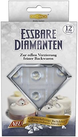 DekoBack Edible Sugar Diamond Set of 12