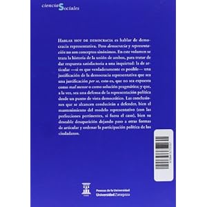 Sobre La Democracia Representativa. Un Análisis De Sus Capacidades E Insuficiencias (Ciencias Sociales)