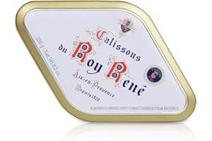 LE ROY RENÉ Epicerie Fine - Calissons d’Aix en Boîte losange or tradition métal : (Lot de 1, 18 calissons - Boîte 235g)