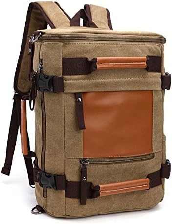 Mocha weir Laptop Backpack Retro Bookbags Retro backpack School College backpack Travel Backpack business Backpack (khaki)