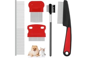 Thursday April 5 Stück Tränen Fleck Entferner Doppelseitiger Hunde Augen Kamm Bürste Flohkämme Haustierpflege Mehrzweck Werkzeug für Katzen und Hunde Pflegekamm