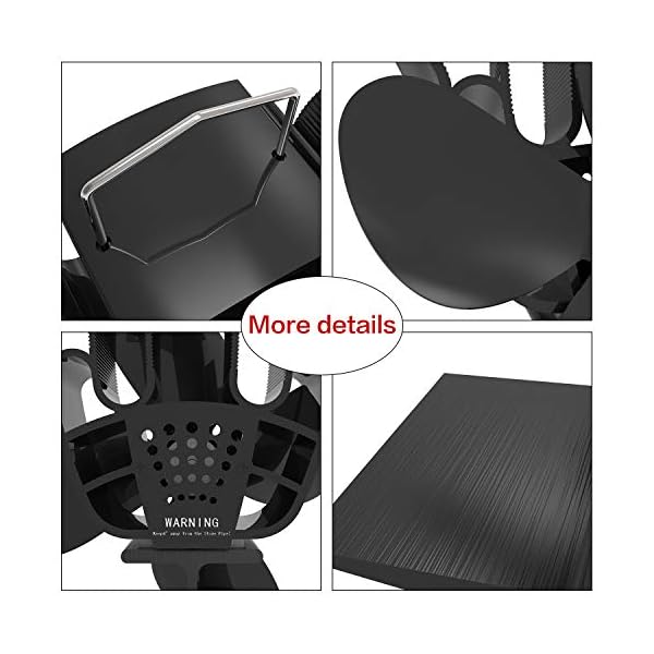 Der beste 4-Blatt Stromloser Ventilator für Kamin – Bild 3