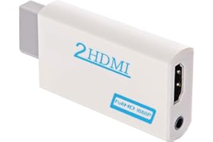 GoldOars Adattatore Converter Convertitore Video Full HD 720P/1080P con Uscita Audio Jack 3,5mm (Bianco Senza Cavo)