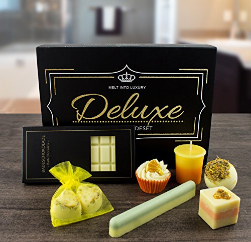 BRUBAKER 8 teiliges Bio Badepralinen Geschenkset „Deluxe Orange Lemon“ – Edel – Vegan – Natürliche Inhaltsstoffe von höchster Qualität – Olivenöl, Sheabutter, Kokosöl, Kakaobutter – Handgemacht – inkl. Geschenkbox - 2