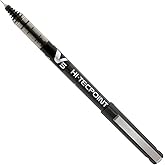 Pilot V5 Roller Pen Hi-Tecpoint Needle Tip 0.5 Mm Black Bx-V5-B