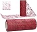 Produktbild AmaCasa Tischläufer Casaweb Sizoweb 20cm/25m Tischband Hochzeit Kommunion (Weinrot)