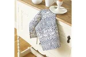 LAURA'S BEAU WILLIAM MORRIS Licensed William Morris Brother Rabbit 100% Cotton Floral Tea Towel