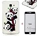 Produktbild SHYHONG Kompatibel Hülle Samsung Galaxy A510/A5 2016 Hülle+Panzerglas Transparent TPU Silikon Handyhülle Vier Eckluftkissen Schutzhülle Anti-Shock Bumper Cover(Panda)