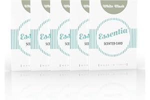 Essentia Card Profumate in Silicone (5 Pezzi), Ideali per Profumare Armadi, Cassetti, Borse, Auto (Muschio Bianco)