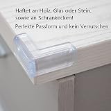 Eckenschützer Kantenschutz Tischecken Schutz PVC Transparent mit Doppelseitigem Klebeband - 2