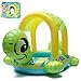 Produktbild QIN-SUN Aufblasbarer Pool Schwimmbrett mit Sonnenschutz, aufblasbarer Schwimmring für Kinder von 6-36 Monaten