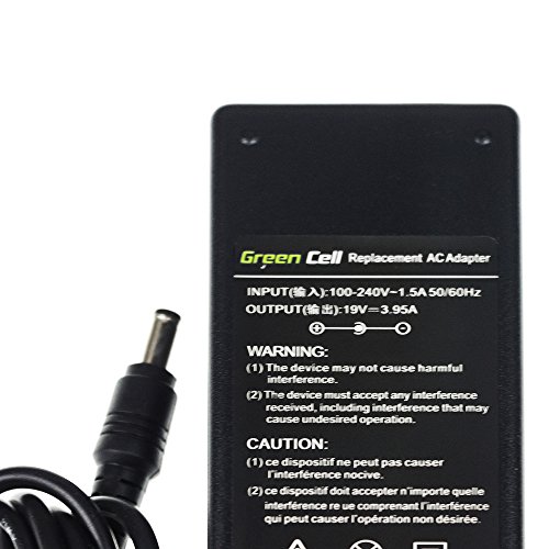 Green Cell® Netzteil / Ladegerät inkl. Stromkabel für Notebook / Laptop Toshiba Satellite C670-1DC (Ausgangsspannung: 19V 3.95A 75W, Steckermaße: 5.5-2.5mm) - 3