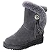 Produktbild Schneestiefel,Damen Oliviavan Elegante Schuhe Damen Winterstiefel Mittlere Stiefel Flache Schuhe Schwarz Wildleder Runde Stiefel der flachen lädt warme Schneestiefel auf