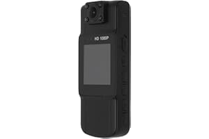 FOCKET Rejestrator Wideo z kamerą na Ciele, Obrotowa Mini Kamera z kamerą 128 GB z Noktowizorem, Poręczna Kamera Policyjna do Uprawiania Sportu, Organów ścigania, Ochroniarza