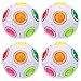 Price comparison product image 4Pcs Magic Rainbow Ball Cube 3D Fidget Toys Puzzle Brain Teasers Stress Reliever Magic Ball Color-Matching Game Fidget Puzzle Ball Challenging Puzzle Speed Cube Ball Holiday Festival Gifts White