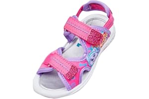 WILLIAM LAMB Girls Pink Colour Paw Patrol Skye & Everest Hook and Loop Sandals