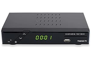 SETONE SET-ONE EasyOne 740 DVB-T2 Receiver für digitales Antennenfernsehen Private (freenet TV) und öffentlich Rechtliche Sender mit PVR-Funktion, Full-HD 1080p, , HDMI, Hbb-TV, USB 2.0, Camping, schwarz