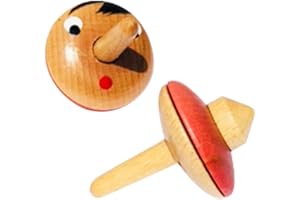 GICO Pinocchio trottola in legno - Made in Italy - 2 pezzi - 6465
