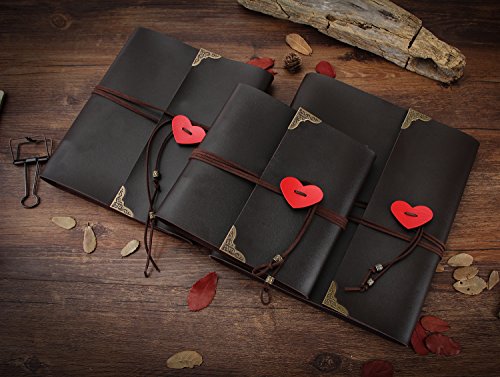 Scrapbook Album, „Liebe“ DIY Vintage Fotoalbum, Retro Leder Fotobuch Schwarze Seiten Kommt mit Fotoecken und Aufbewahrungskiste, Braun Photo Book für Hochzeit Geburtstagsgeschenk Jahrestag Geschenk, für Frauen Männer Freundin Mama Papa , Große - 6